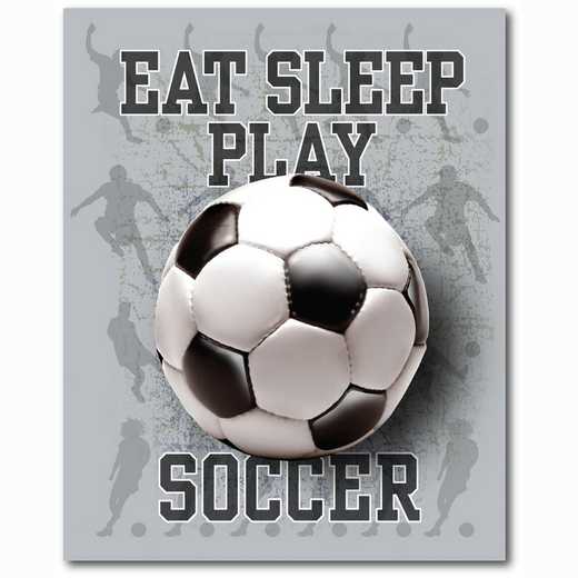 WEB-TS111-16x20: Eat Sleep Play Soccer, 16x20